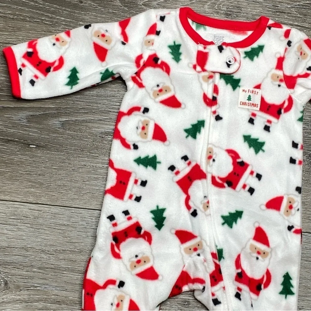 Carter’s Baby Christmas Santa footed Zip Pajama
